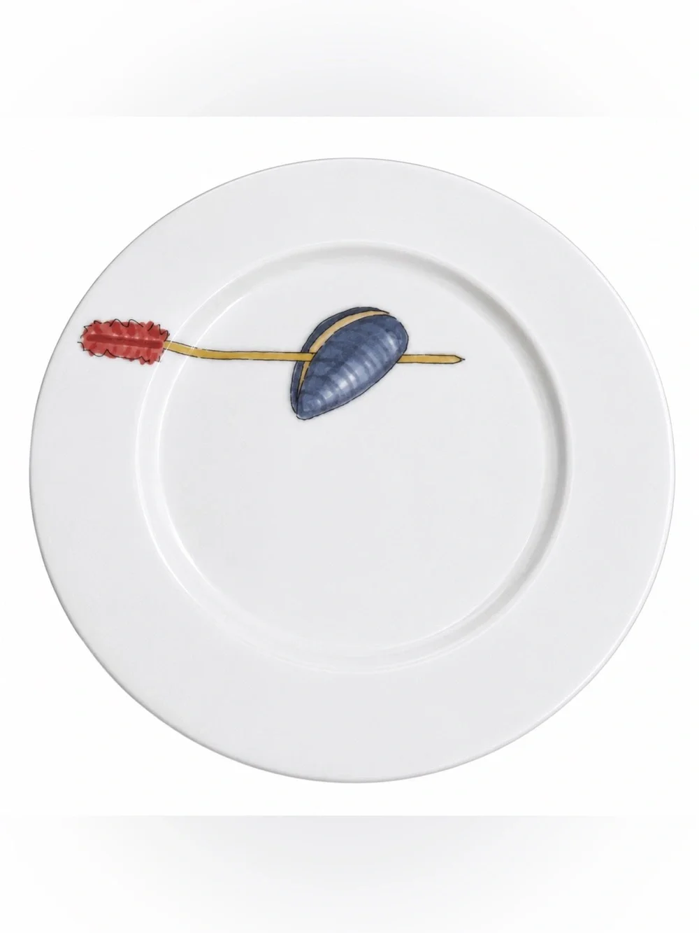 Nancy Green Crate & Barrel Tidbits Plates Set of 5 Appetizer Sushi Seafood 6.5”